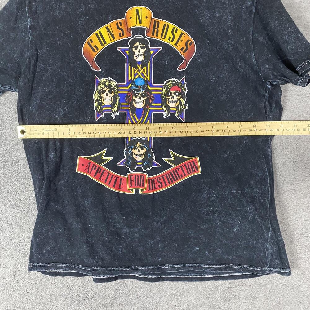 Guns N Roses Shirt Mens Medium Black Bravado Appetite For Destruction Band Tee - Picture 3 of 8